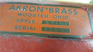Vintage Akron Brass Fire Equipment Water Cannon Monitor Deck Gun Deluge 501MT 9