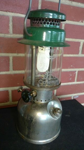 Rare Coleman 242 Nl (no Letter) 1 - Mantle Gas Lantern Globe.