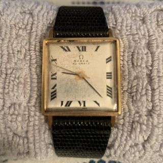 Vintage Omega Automatic Men’s Watch - 20 Micron Gold Plated - Square Art Deco
