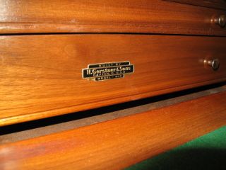 H.  Gerstner & Sons W42 WOODEN TOOL CHEST vintage tool storage 11 drawers 3
