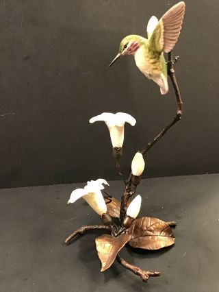 Boehm Rare Calliope Hummingbird In Flight Figurine 64004 Bird Le Sculpture