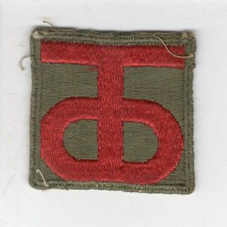 2 - 1/4 " Ww 2 Us Army 90th Infantry Division Patch Inv B629