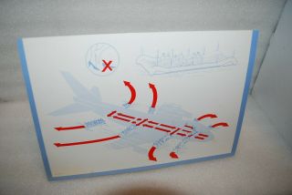 Vintage Braniff Intl.  747 - SP Emergency Information Card Circa 1970/80s 3