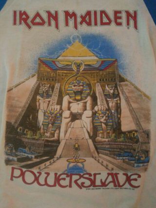 Iron Maiden 1984 Powerslave True Vintage Tour Shirt Mega Rare