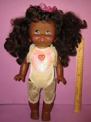 Vintage Pj Sparkles Doll Starlite Starlight Starbrite 1988 16 " Aa Black Htf