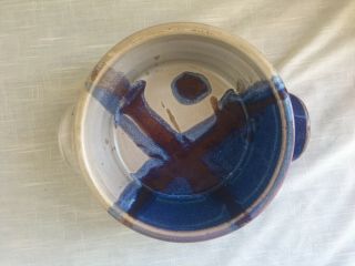 Vintage Hand Thrown Studio Art Pottery Bowl/Baking Dish - Signed Walt Glass 3