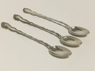 Gotham Chantilly Sterling Set Of 3 Iced Tea Spoons 3.  1 Oz Silver