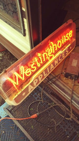Vintage Neon Sign Westinghouse Appliances