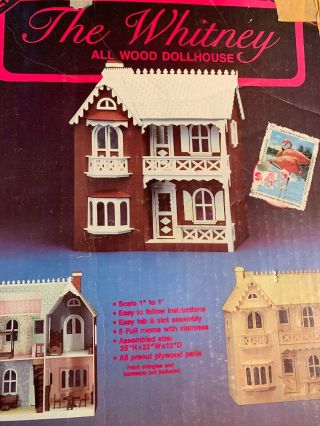 " The Whitney " All Wood Doll House Kit Vintage & Directions Cond.