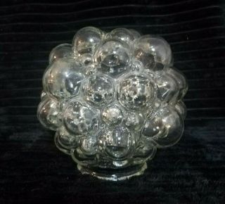 Rare Vtg Hollywood Regency Mid Century Art Glass Bubble Ball Lamp Globe Bubbles