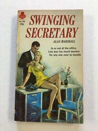 Swinging Secretary Alan Marshall Vintage Sleaze Gga Paperback Midwood