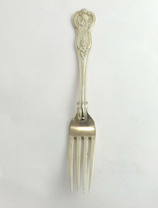 Fork Solid Sterling Silver Kings Pattern Emanuel Bros London 1858