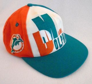 Vintage Miami Dolphins Nfl Pro Line Snapback Hat Cap