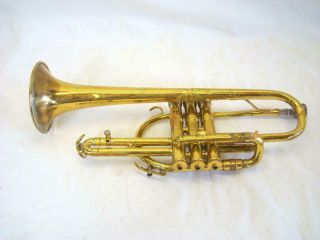 1946 - 47 Vintage H N White King Master Medium Bore Cornet Serial 277785 w/ case 3