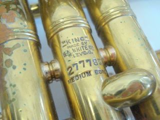 1946 - 47 Vintage H N White King Master Medium Bore Cornet Serial 277785 w/ case 4