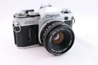Vintage Canon Ae - 1 35mm Film Slr Camera W/ 50mm 1.  8 Prime Lens