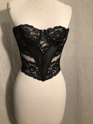 Christian Dior Intimates Vintage Lace Bustier Corset Size 34 C Pearl Lingerie