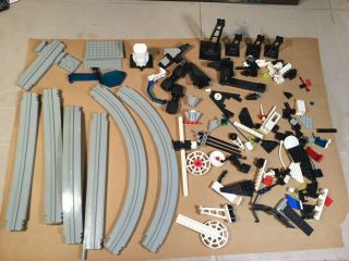 Vintage Lego Space Parts Monorail Transport Track Supports 9v Box And Much More
