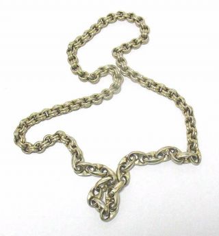 Sterling Silver Chain Necklace 2 Different Links Vintage 24 " 58.  6 Grams