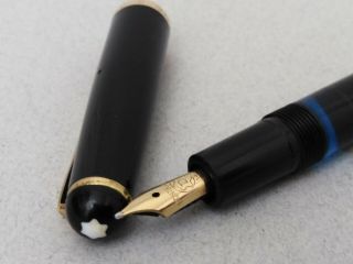 Vintage Montblanc 342 Fountain Pen 14k Gold F Nib Near