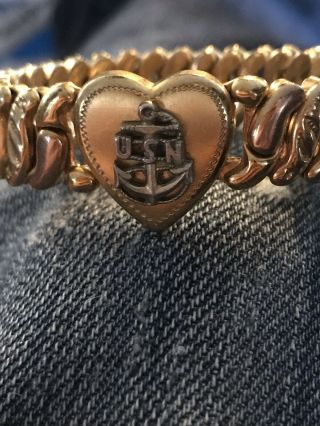 1941 - 1952 (wwii - Korean Conflict) U.  S.  Navy Sweetheart Bracelet