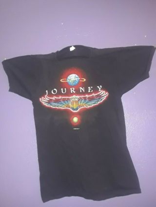 2 Sided 1980 Journey Vintage World Tour Concert T - Shirt M Legit Medium Tee Blk