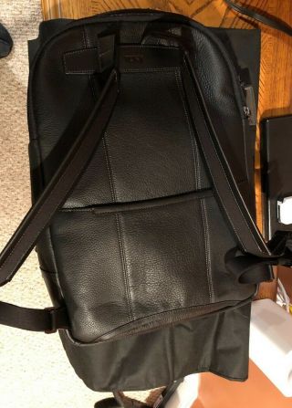 RARE TUMI - Harrison Webster Black Pebbled Laptop Backpack - 15 Inch 6