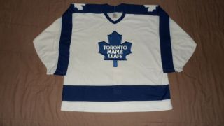 Vintage Toronto Maple Leafs White Authentic Fight Strap CCM NHL Hockey Jersey 52 2
