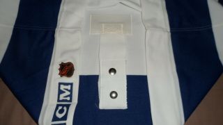Vintage Toronto Maple Leafs White Authentic Fight Strap CCM NHL Hockey Jersey 52 5