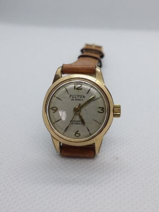 Fulton Automatic Incabloc 25 Jewllery Swiss Made Vintage Run Greats Gold Plated