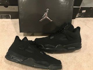 Ds 2006 Nike Air Jordan 4 (iv) Black Cats Sz 12 Rare Supreme Off White Bred Og