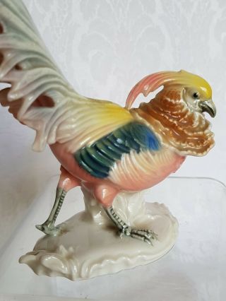 Vintage Karl Ens Volkstedt German Porcelain Pheasant Figurine