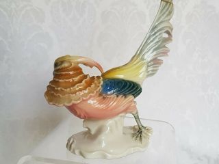 Vintage Karl Ens Volkstedt German Porcelain Pheasant Figurine 3