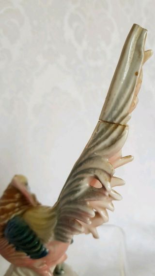 Vintage Karl Ens Volkstedt German Porcelain Pheasant Figurine 4