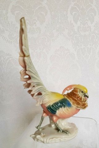 Vintage Karl Ens Volkstedt German Porcelain Pheasant Figurine 6
