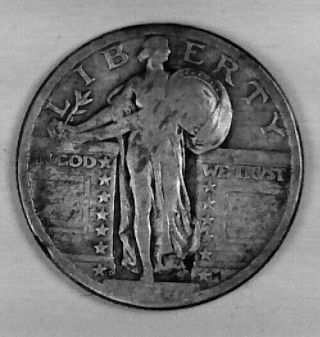 Vintage 1917 D Type 2 Standing Quarter Great Collector Coin Buy It Now