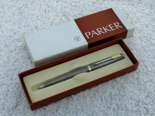 Vintage 1970s Parker 75 Cisele Sterling Silver 925 Ballpoint Pen - Very Rare