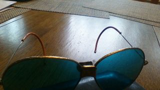 Antique Motorcycle / Aviator Folding Sunglasses Blue Lenses Harley,  Indian 5