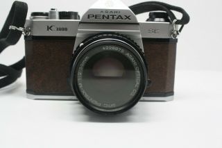 Pentax K1000 SE Camera Body,  Strap Vintage,  50mm lens Asahi 8