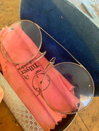 Antique Vtg 14k Gold Rim Eyeglasses Frame Eye Glasses 14kt Gold Not Scrap