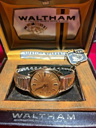 Nos,  Vintage,  Waltham,  21 Jewels,  Self - Winding Watch