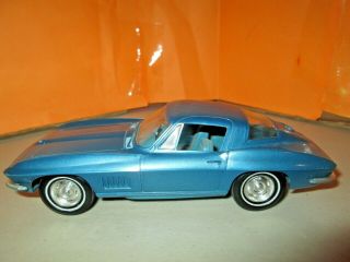 Rare 1967 Chevrolet Corvette Marina Blue Dealer Promo 1:25 Nrmint No Box 8.  5/10