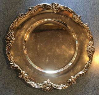 Reed & Barton King Francis Silver Plated 1699 Rd Serving Plate 11.  5”