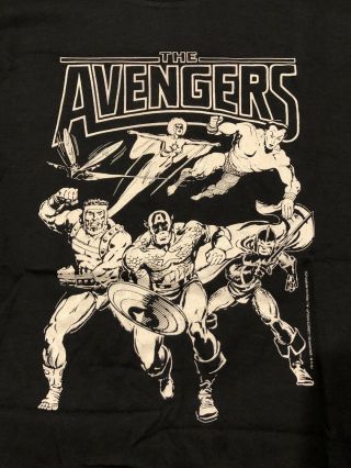 Vintage Marvel T Shirt 1986 Avengers John Buscema Art