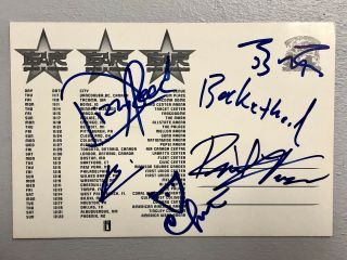 Guns N’ Roses Signed 2002 Promo Tour Postcard By 6 Members Buckethead Rare Proof