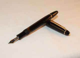 VINTAGE MONTBLANC MEISTERSTUCK 144 FOUNTAIN PEN - EARLY MODEL - POUCHED - C1948 6