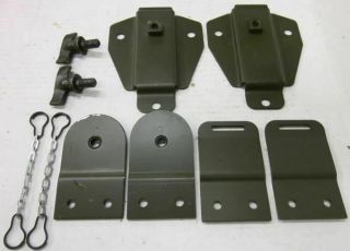 Vintage Willys Military M38a1 Jeep G758 Top Bow Bracket Set