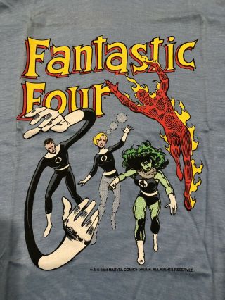 Vintage Marvel 1984 T Shirt Fantastic Four John Byrne