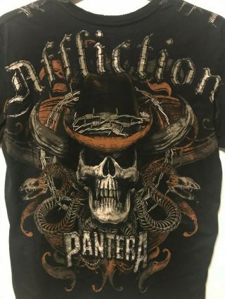 Vintage Affliction T - Shirt Mens Pantera Dimebag Darrell Vinnie Size Medium Rare
