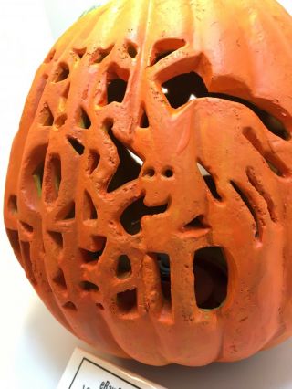 RARE (2) SIDED JACK O LANTERN HALLOWEEN Foam Blow Mold Light Pumpkin VINTAGE 7